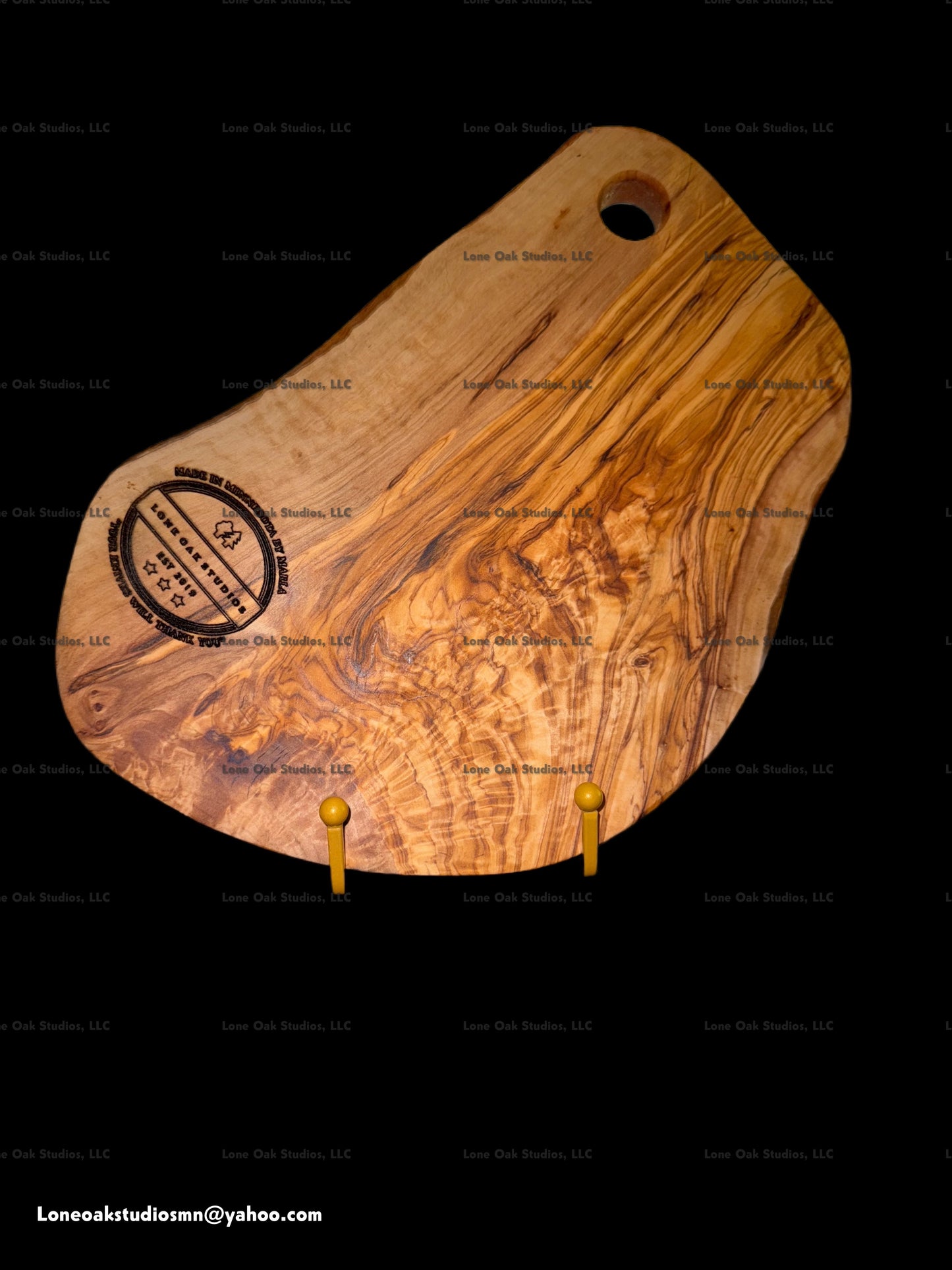 Olive Wood Cutting/Serving Board with Laser Engraving