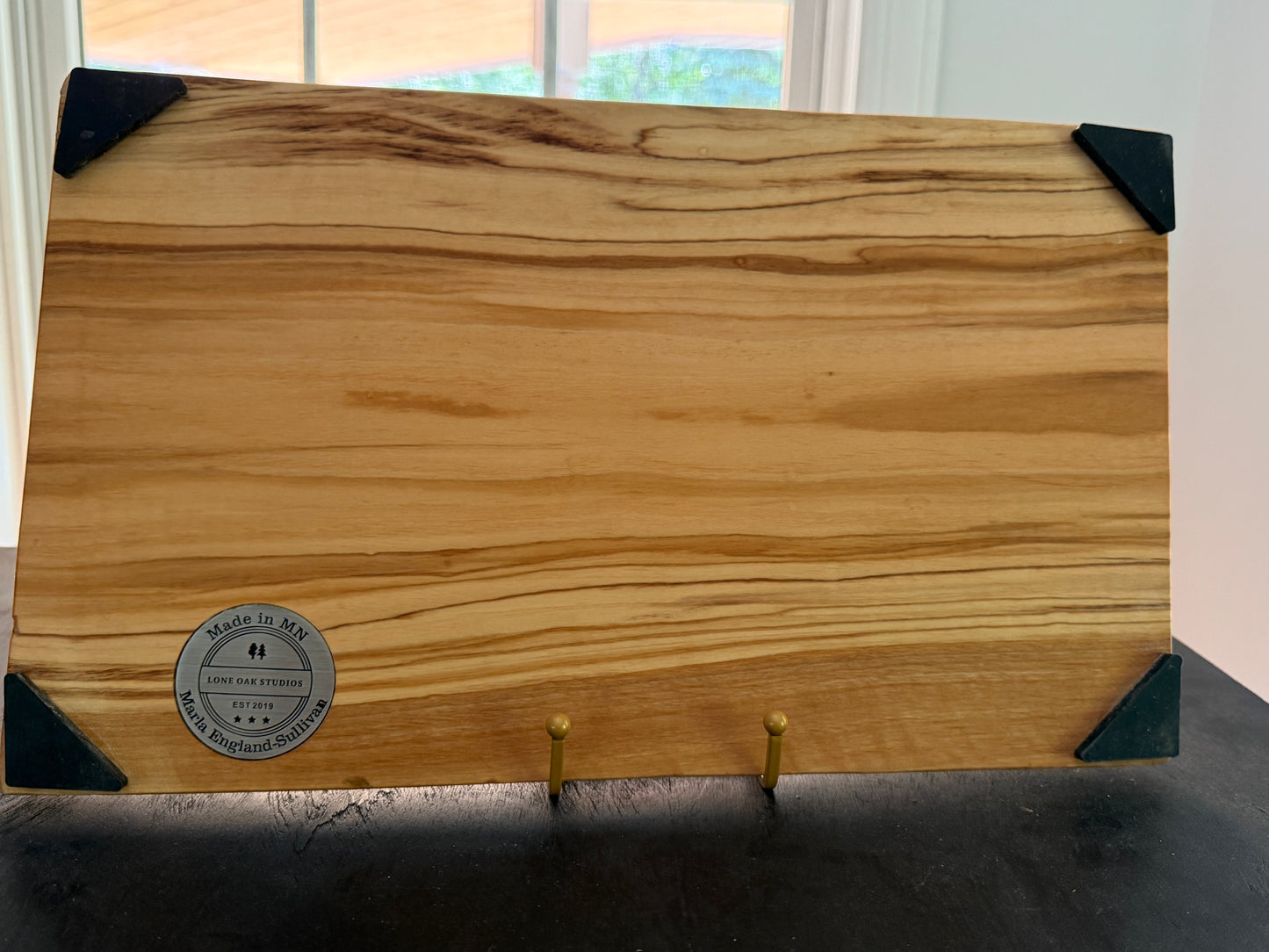 Olive Wood Cutting/Serving Board with Laser Engraved Roses