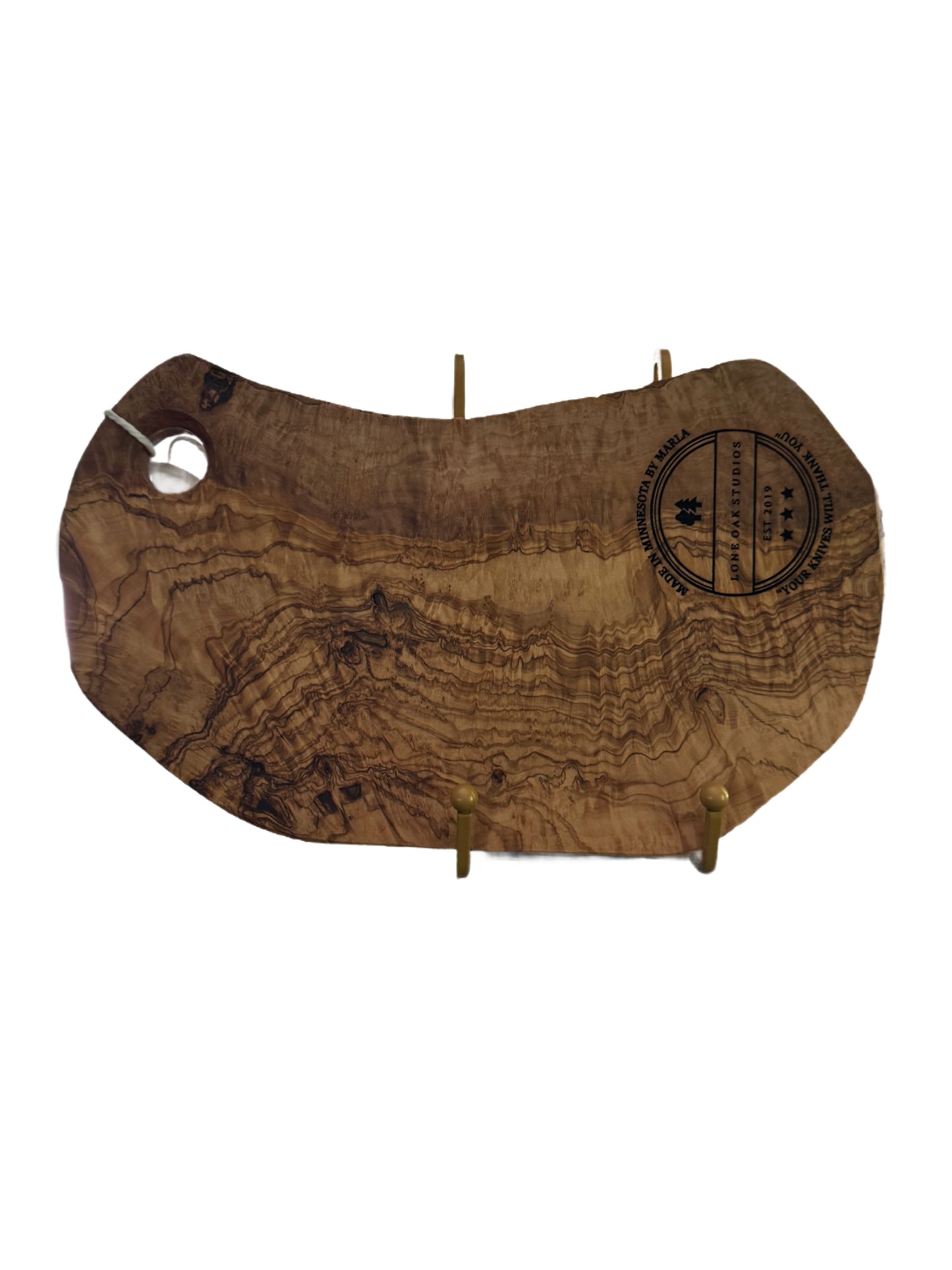 Olive Wood Live Edge Cutting and Serving board
