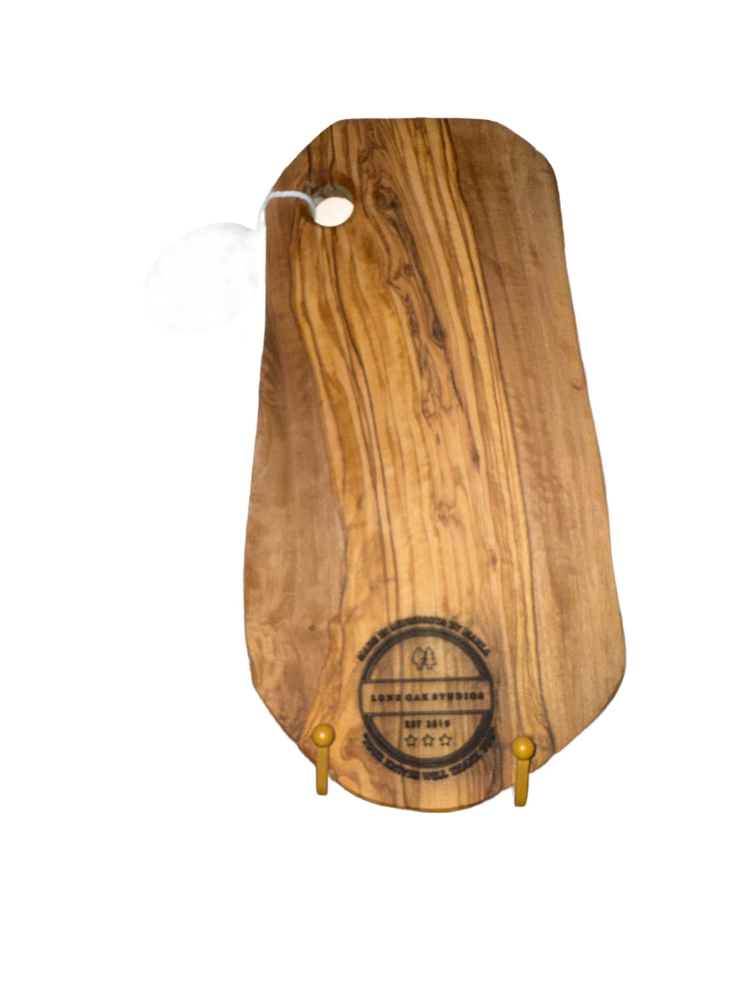 Olive Wood Live Edge Cutting/Serving Board with Dragonflies