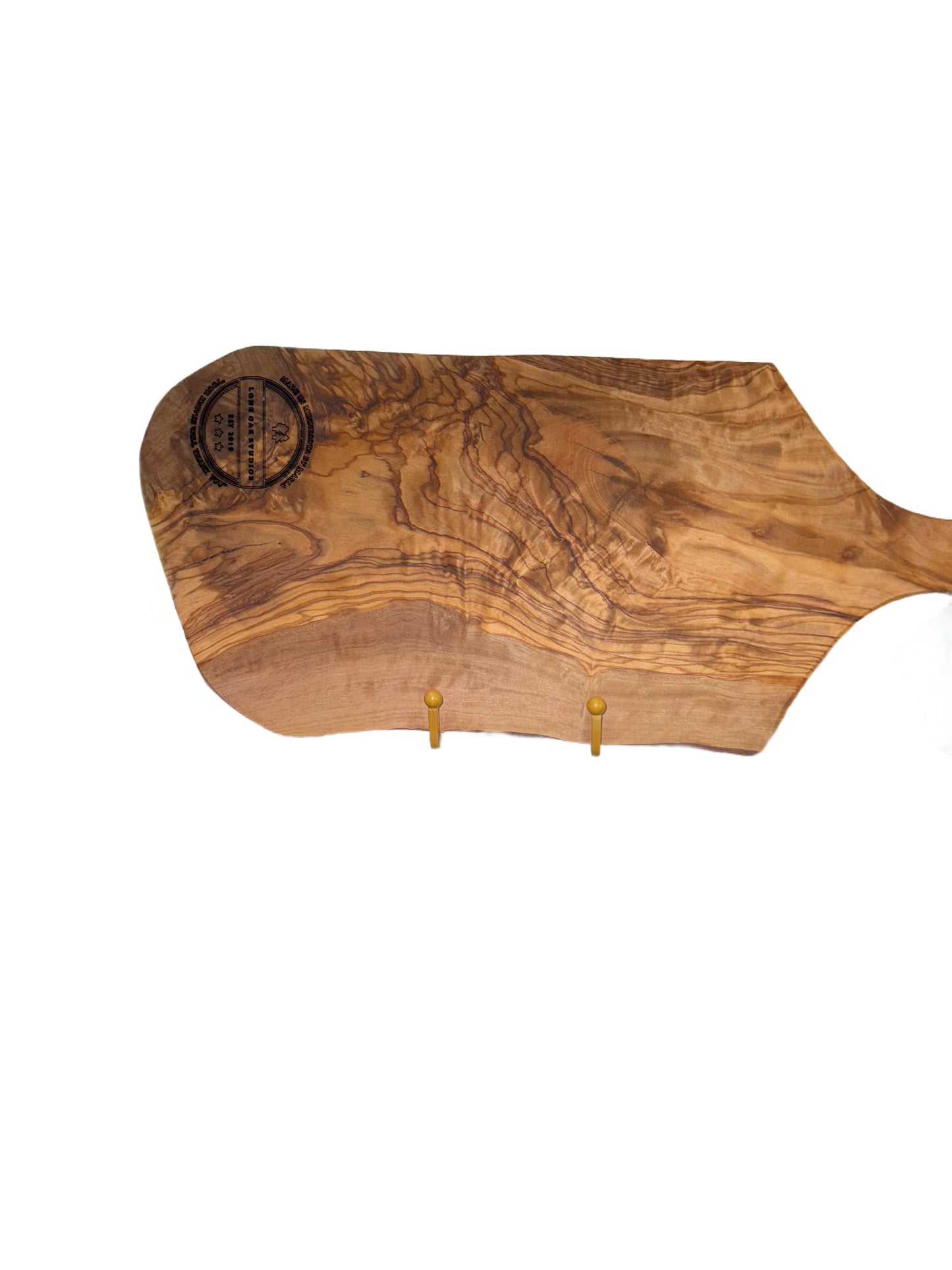 Olive Wood Cutting/Serving Board Live Edge with Laser Engraving