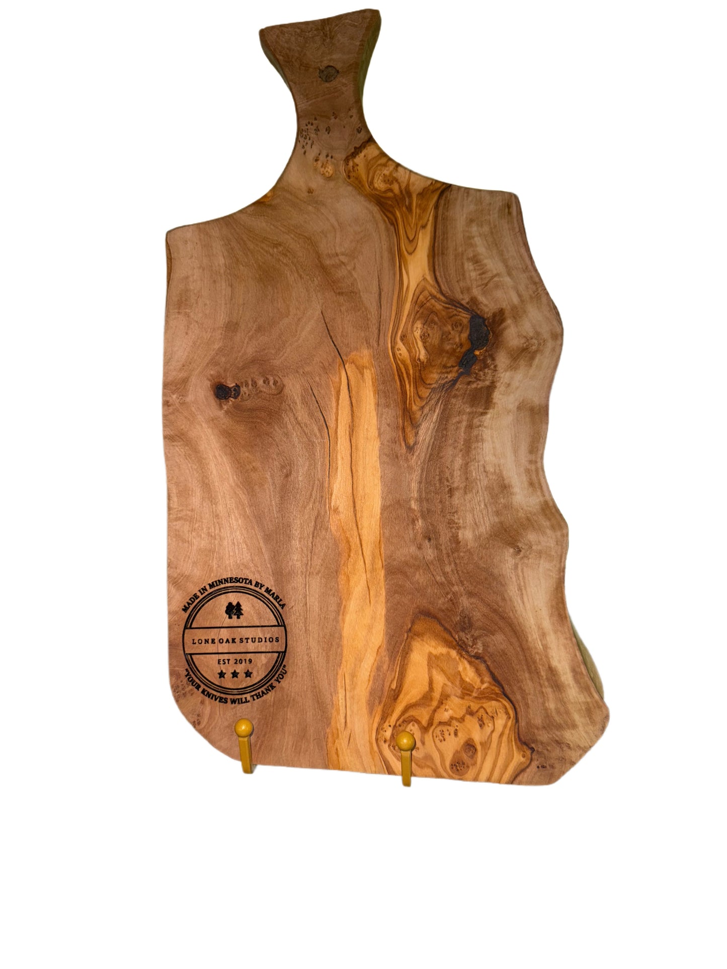 Olive Wood Paddle Board Cutting/Serving Board Engraved
