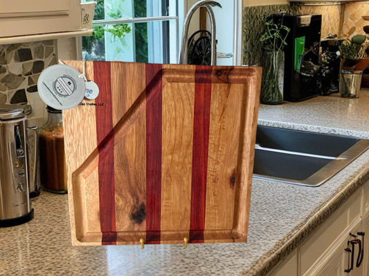 Hickory and Padauk Cutting Board