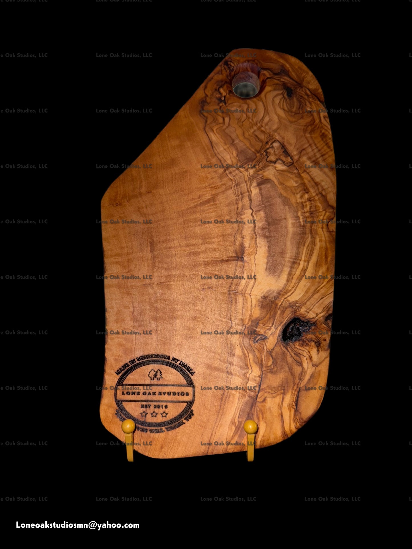 Olive Wood Live Edge Cutting/Serving Board #16325